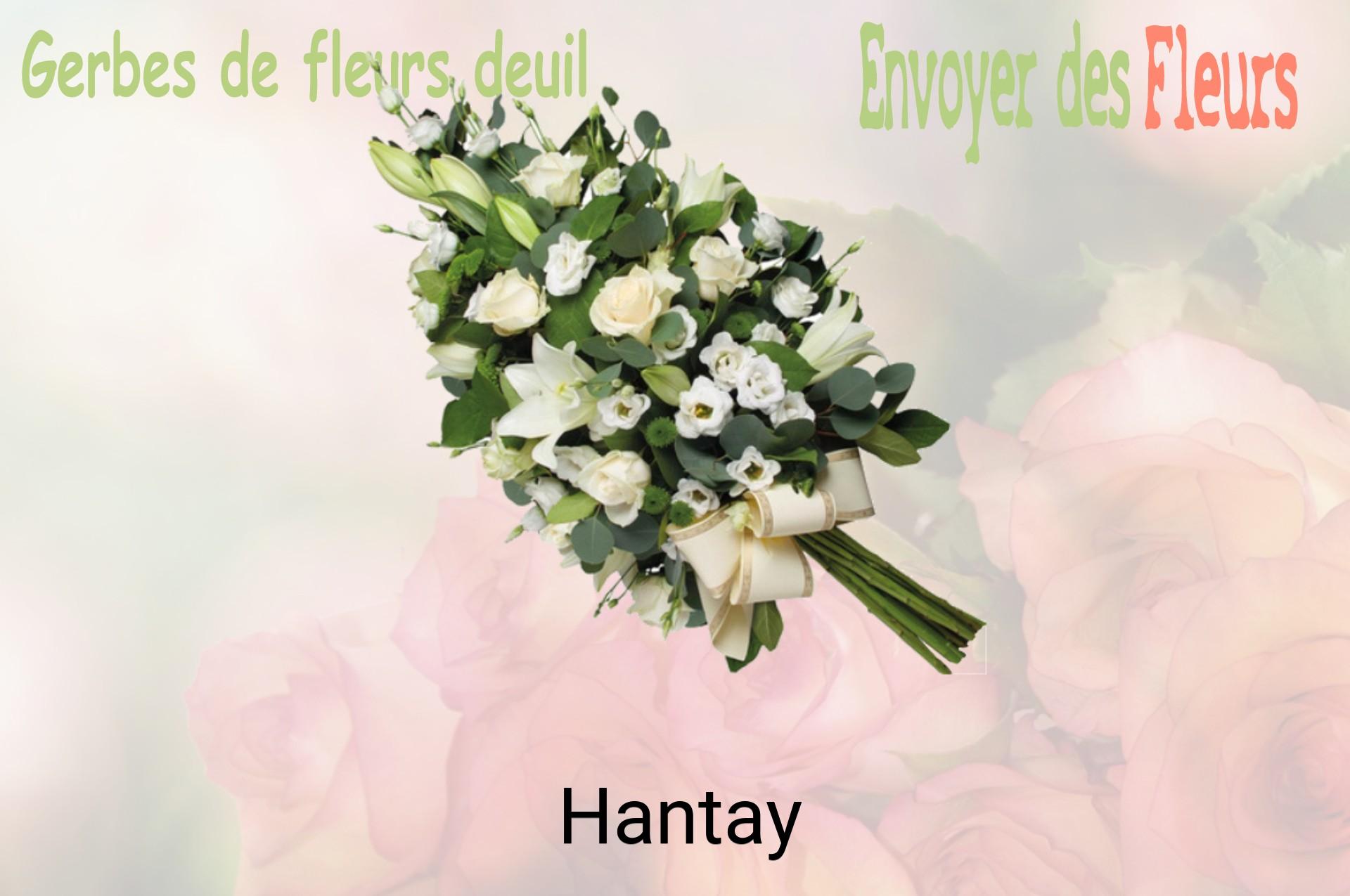 Gerbe de fleurs de deuil livrée à Hantay